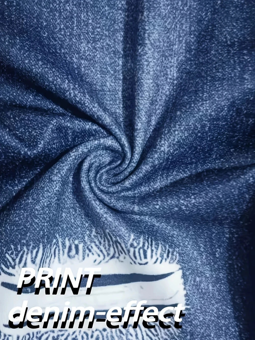 Faux Denim Print Leggings