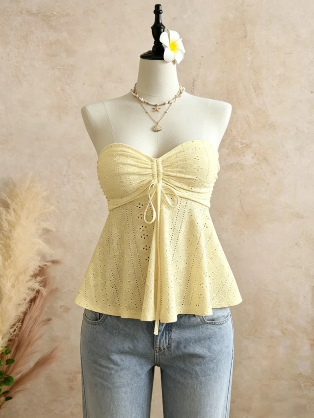 Eyelet Lace Tube Top