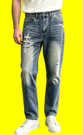 Straight Leg Denim Jeans