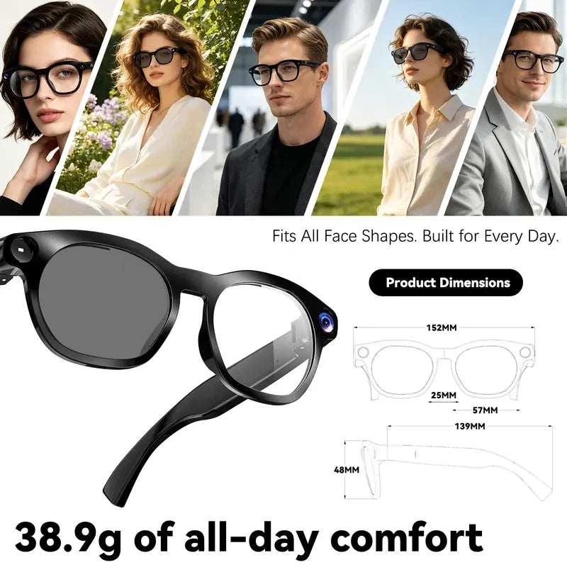Smart AI Camera Glasses