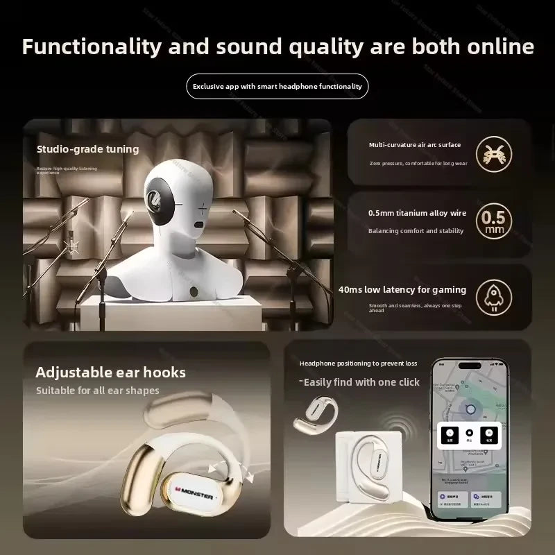 Monster Wireless Ear Hook Earphones