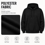 Lightweight Casual Black Pullover Hoodies