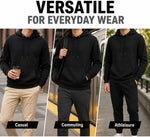 Lightweight Casual Black Pullover Hoodies