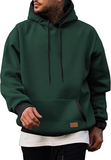JMIERR Men Fleece Pullover Hoodie