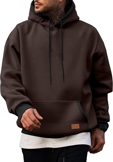 JMIERR Men Fleece Pullover Hoodie