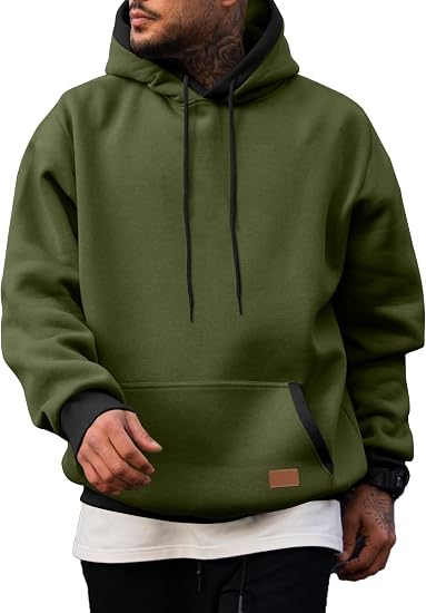 JMIERR Men Fleece Pullover Hoodie