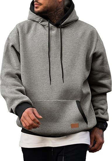 JMIERR Men Fleece Pullover Hoodie