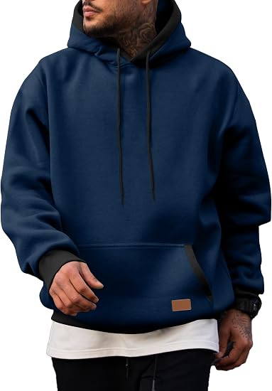 JMIERR Men Fleece Pullover Hoodie