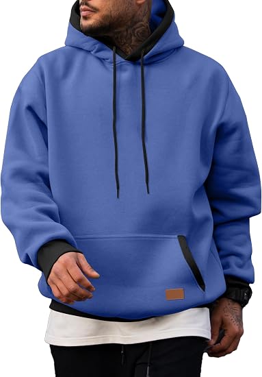 JMIERR Men Fleece Pullover Hoodie