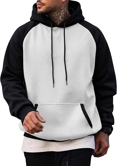 JMIERR Men Fleece Pullover Hoodie
